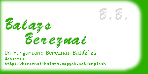 balazs bereznai business card